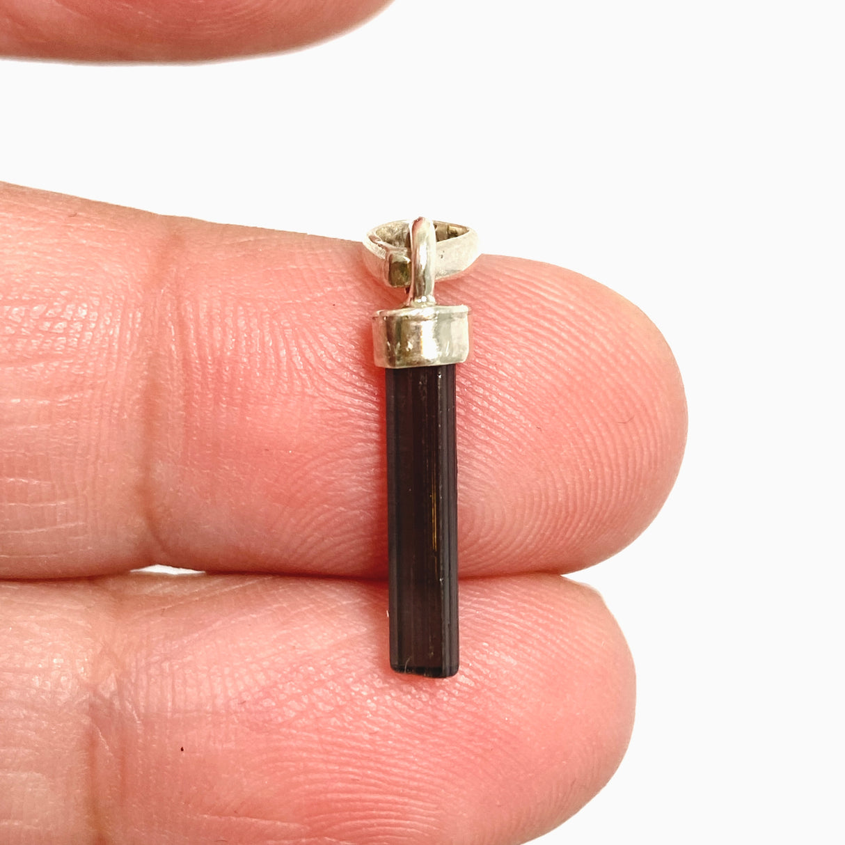 Blue Tourmaline Raw Crystal Pendant PPGJ1192