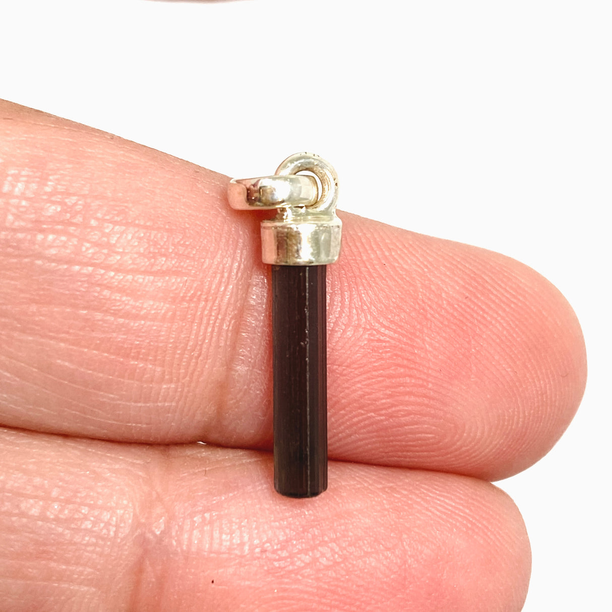 Blue Tourmaline Raw Crystal Pendant PPGJ1192