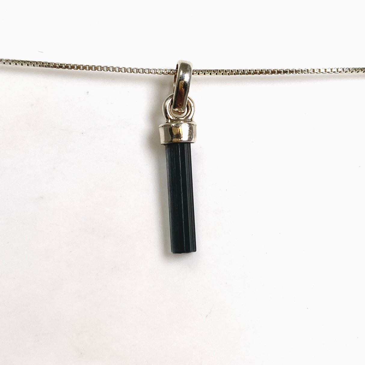 Blue Tourmaline Raw Crystal Pendant PPGJ1192