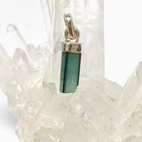 Blue Tourmaline Raw Crystal Pendant PPGJ1193