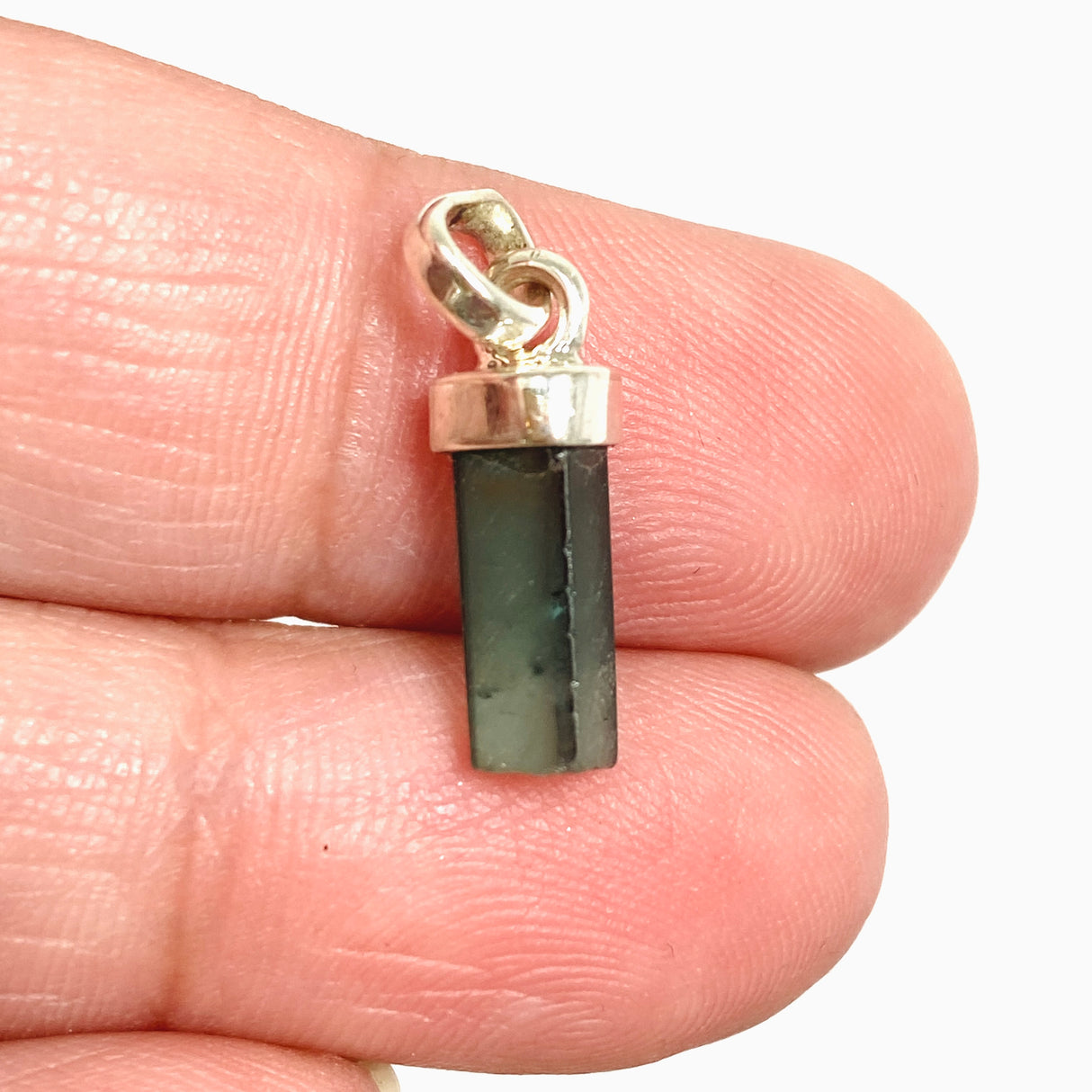 Blue Tourmaline Raw Crystal Pendant PPGJ1193