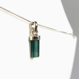 Blue Tourmaline Raw Crystal Pendant PPGJ1193