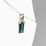 Blue Tourmaline Raw Crystal Pendant PPGJ1193