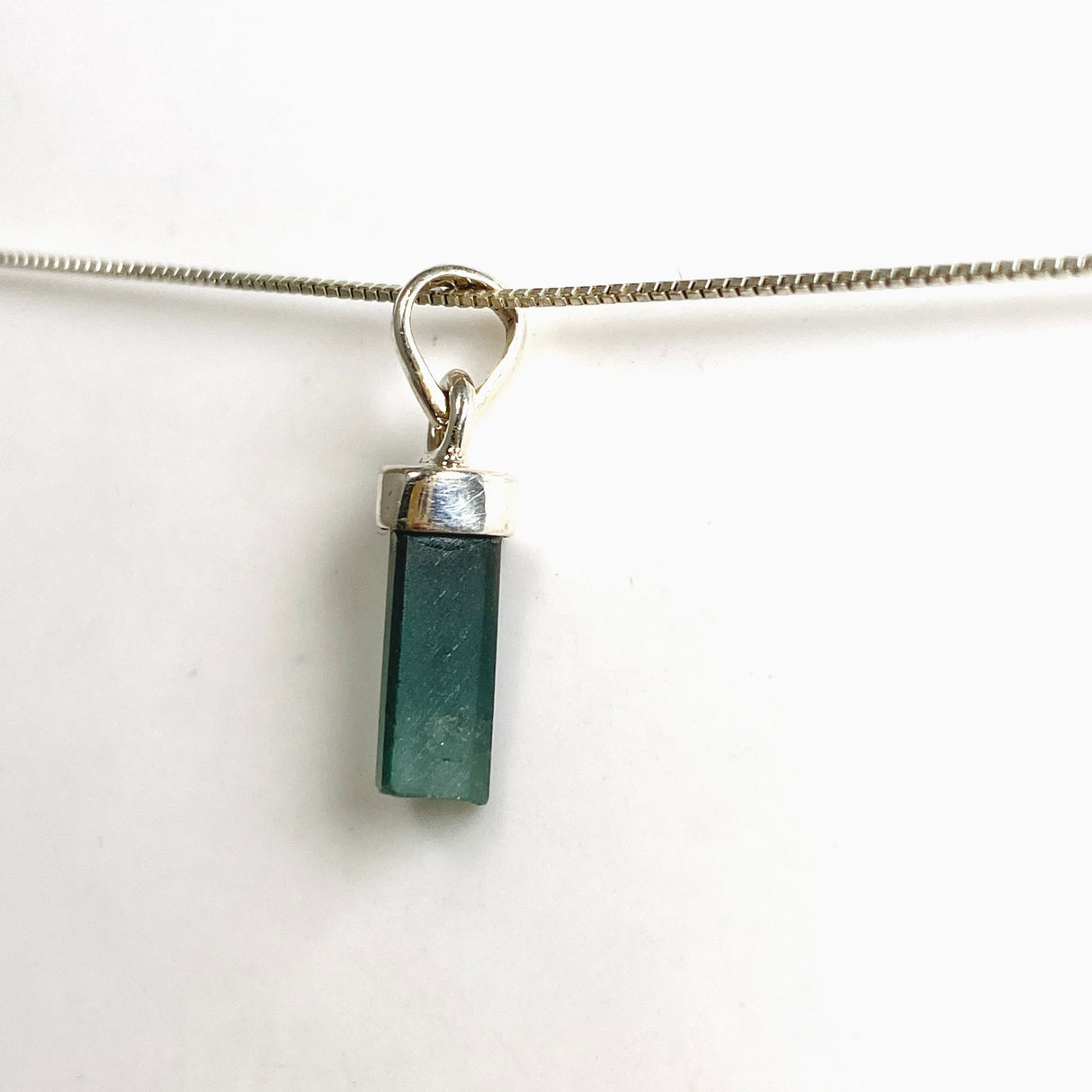 Blue Tourmaline Raw Crystal Pendant PPGJ1193