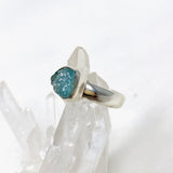 Blue Tourmaline Raw Ring Size 7.5 PRGJ355 - Nature's Magick