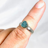 Blue Tourmaline Raw Ring Size 7.5 PRGJ355 - Nature's Magick