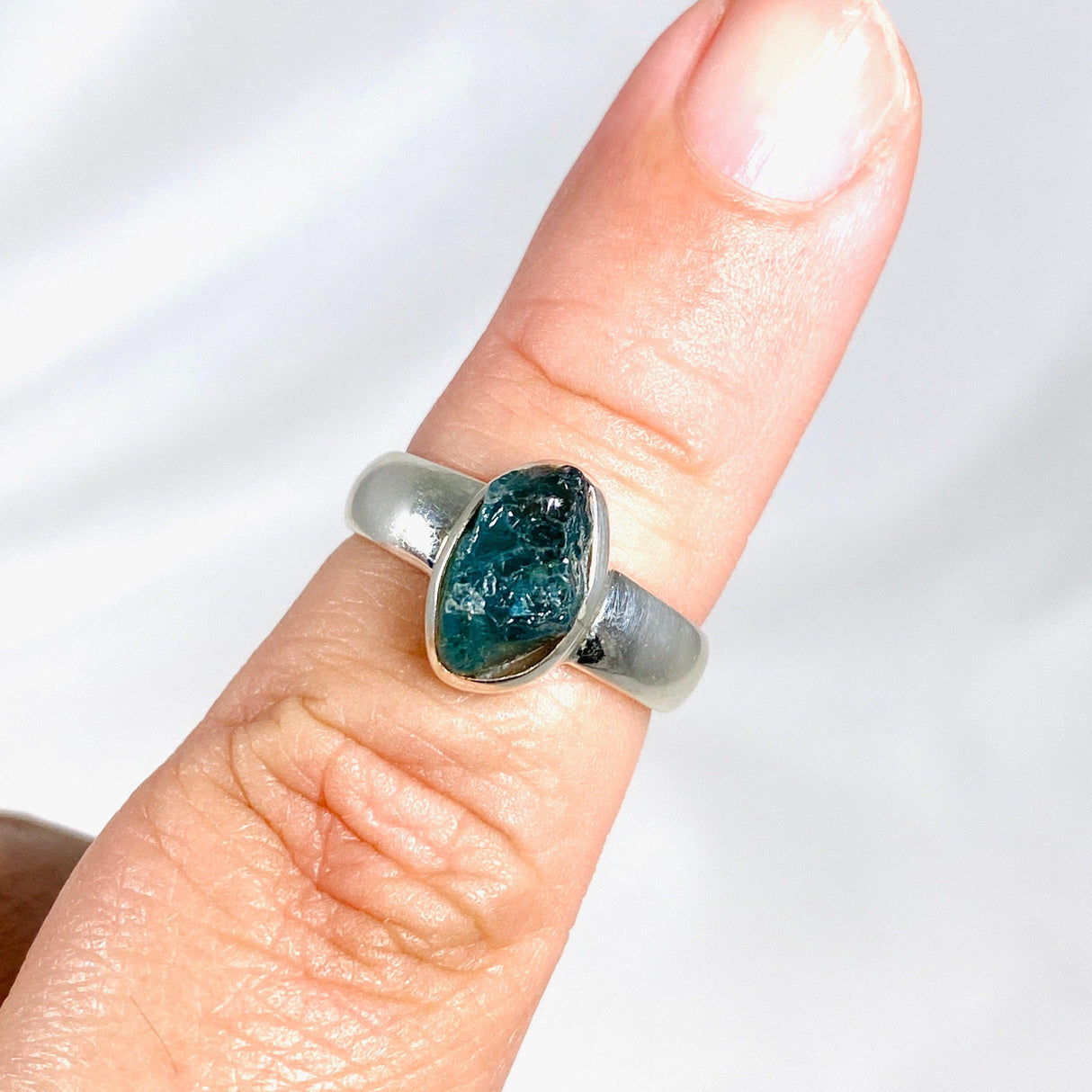 Blue Tourmaline Raw Ring Size 7 PRGJ354 - Nature's Magick