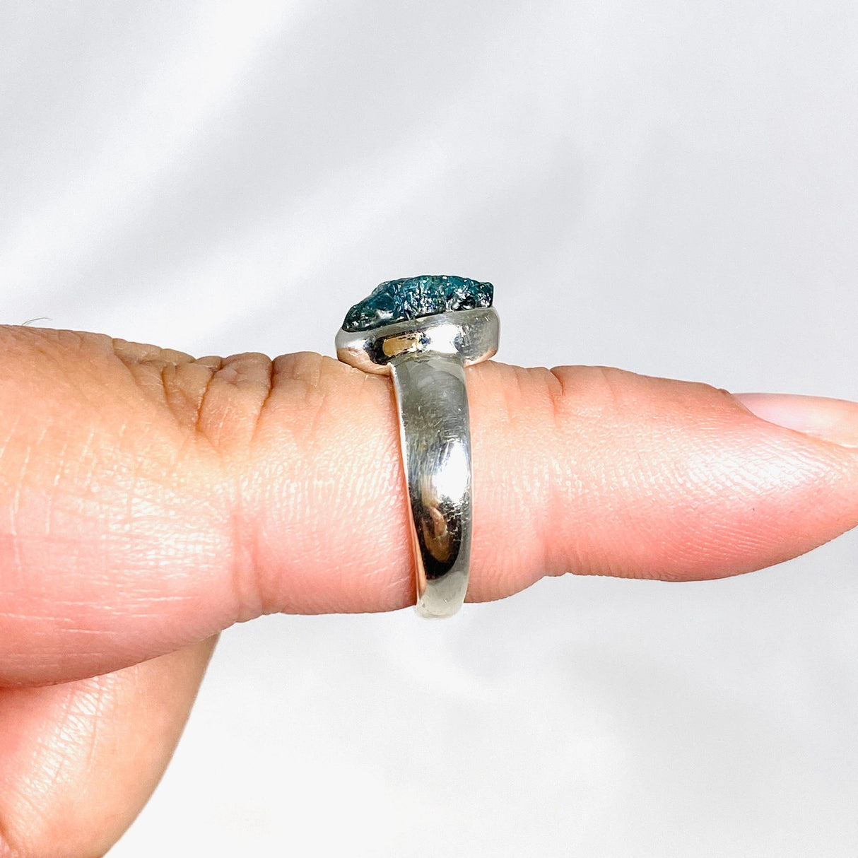 Blue Tourmaline Raw Ring Size 7 PRGJ354 - Nature's Magick