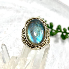 Boho Style Labradorite oval ring s.11 KRGJ2771 - Nature's Magick