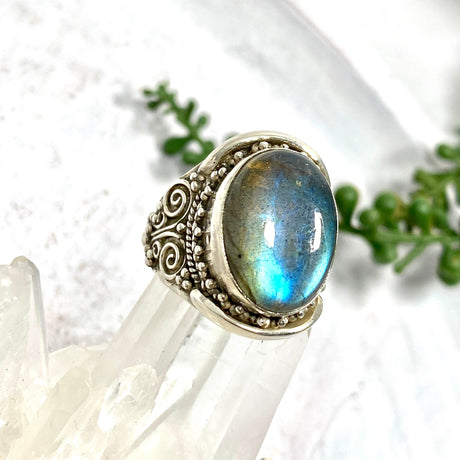 Boho Style Labradorite oval ring s.11 KRGJ2771 - Nature's Magick