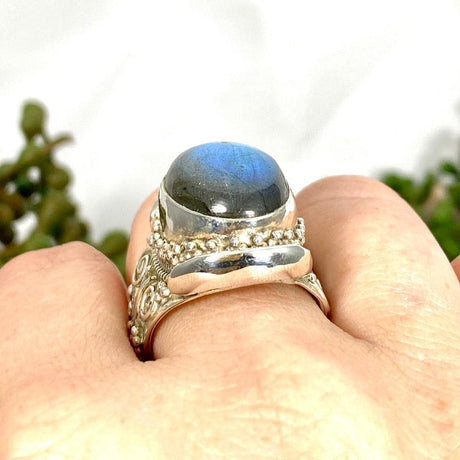 Boho Style Labradorite oval ring s.11 KRGJ2771 - Nature's Magick