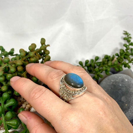 Boho Style Labradorite oval ring s.11 KRGJ2771 - Nature's Magick