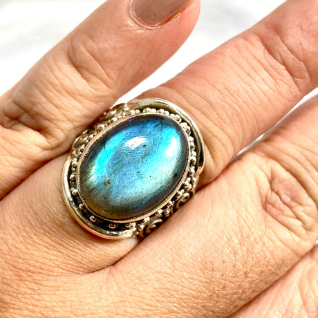 Boho Style Labradorite oval ring s.11 KRGJ2771 - Nature's Magick