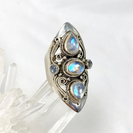 Boho Style Moonstone Multi-Stone Ring Size 8.5 R4068 - Nature's Magick