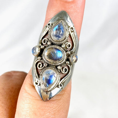 Boho Style Moonstone Multi-Stone Ring Size 8.5 R4068 - Nature's Magick