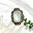 Boho Style Moonstone rectangular ring s.8 KRGJ2776 - Nature's Magick