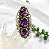 Boho Style R4058 Amethyst multi stone ring s.7 - Nature's Magick