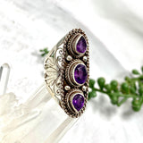 Boho Style R4058 Amethyst multi stone ring s.7 - Nature's Magick