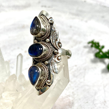 Boho Style R4078 Labradorite multi stone ring s.7.5 - Nature's Magick