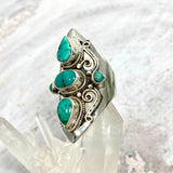 Boho Style Turquoise Multi-Stone Ring Size 8 R4068 - Nature's Magick