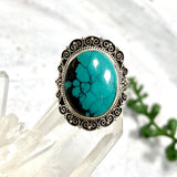 Boho Style Turquoise oval ring s.7 KRGJ2778 - Nature's Magick