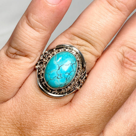 Boho Style Turquoise Ring KRGJ3244 - Nature's Magick