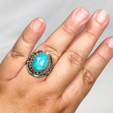 Boho Style Turquoise Ring KRGJ3244 - Nature's Magick