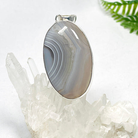 Botswana Agate oval pendant KPGJ3565 - Nature's Magick