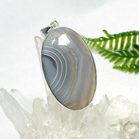 Botswana Agate oval pendant KPGJ3565 - Nature's Magick