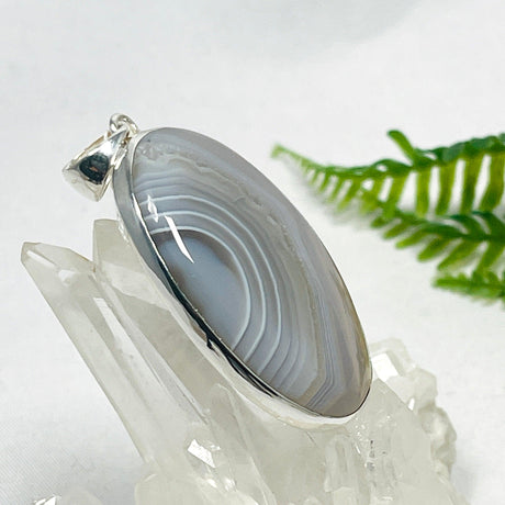 Botswana Agate oval pendant KPGJ3565 - Nature's Magick