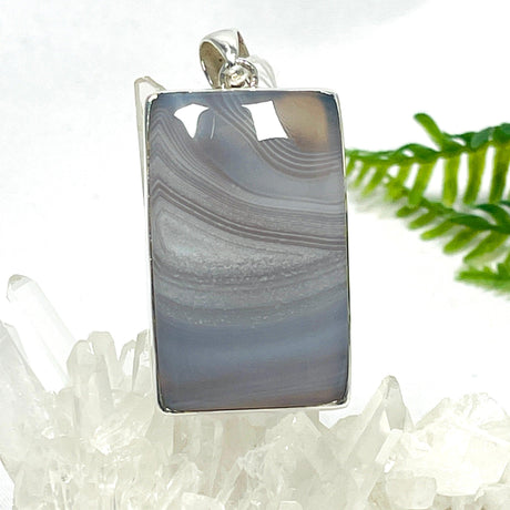 Botswana Agate rectangle pendant KPGJ3570 - Nature's Magick