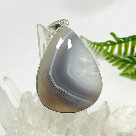 Botswana Agate teardrop pendant KPGJ3567 - Nature's Magick