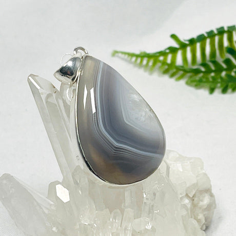 Botswana Agate teardrop pendant KPGJ3567 - Nature's Magick