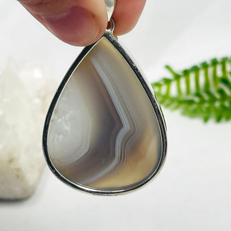 Botswana Agate teardrop pendant KPGJ3567 - Nature's Magick