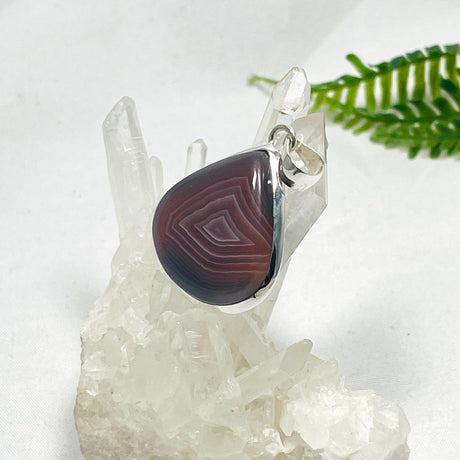 Botswana Agate teardrop pendant KPGJ3568 - Nature's Magick