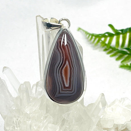 Botswana Agate teardrop pendant KPGJ3571 - Nature's Magick