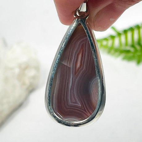 Botswana Agate teardrop pendant KPGJ3571 - Nature's Magick