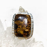 Bronzite Rectangular Pendant in a Hammered Setting KPGJ4438 - Nature's Magick