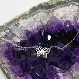 Sterling Silver Butterfly Anklet – Adjustable 23–26cm