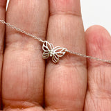 Sterling Silver Butterfly Anklet – Adjustable 23–26cm