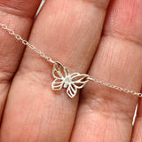 Sterling Silver Butterfly Anklet – Adjustable 23–26cm