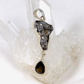 Campo Del Cielo Meteorite and Smokey Quartz Pendant PPGJ638 - Nature's Magick