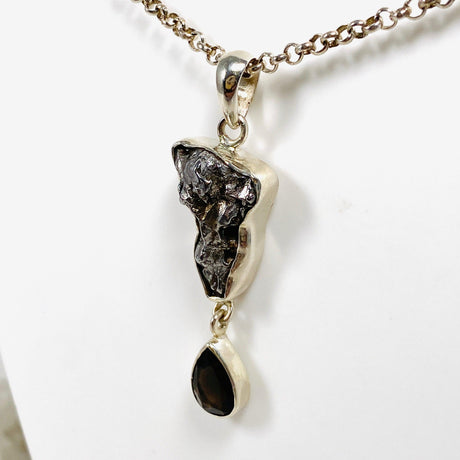 Campo Del Cielo Meteorite and Smokey Quartz Pendant PPGJ638 - Nature's Magick