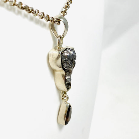 Campo Del Cielo Meteorite and Smokey Quartz Pendant PPGJ638 - Nature's Magick