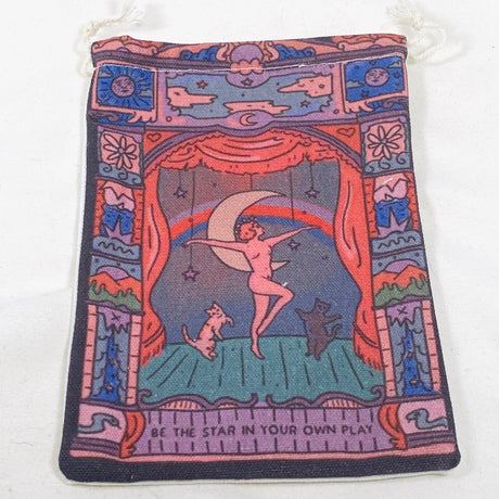 Canvas Drawstring Bag for Tarot Cards - Dancer - Nature's Magick