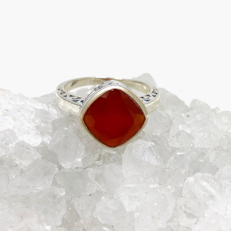 Carnelian Boho Style Square Ring R3911 - Nature's Magick