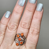 Carnelian Multi-stone Faceted Gemstone Ring R3875