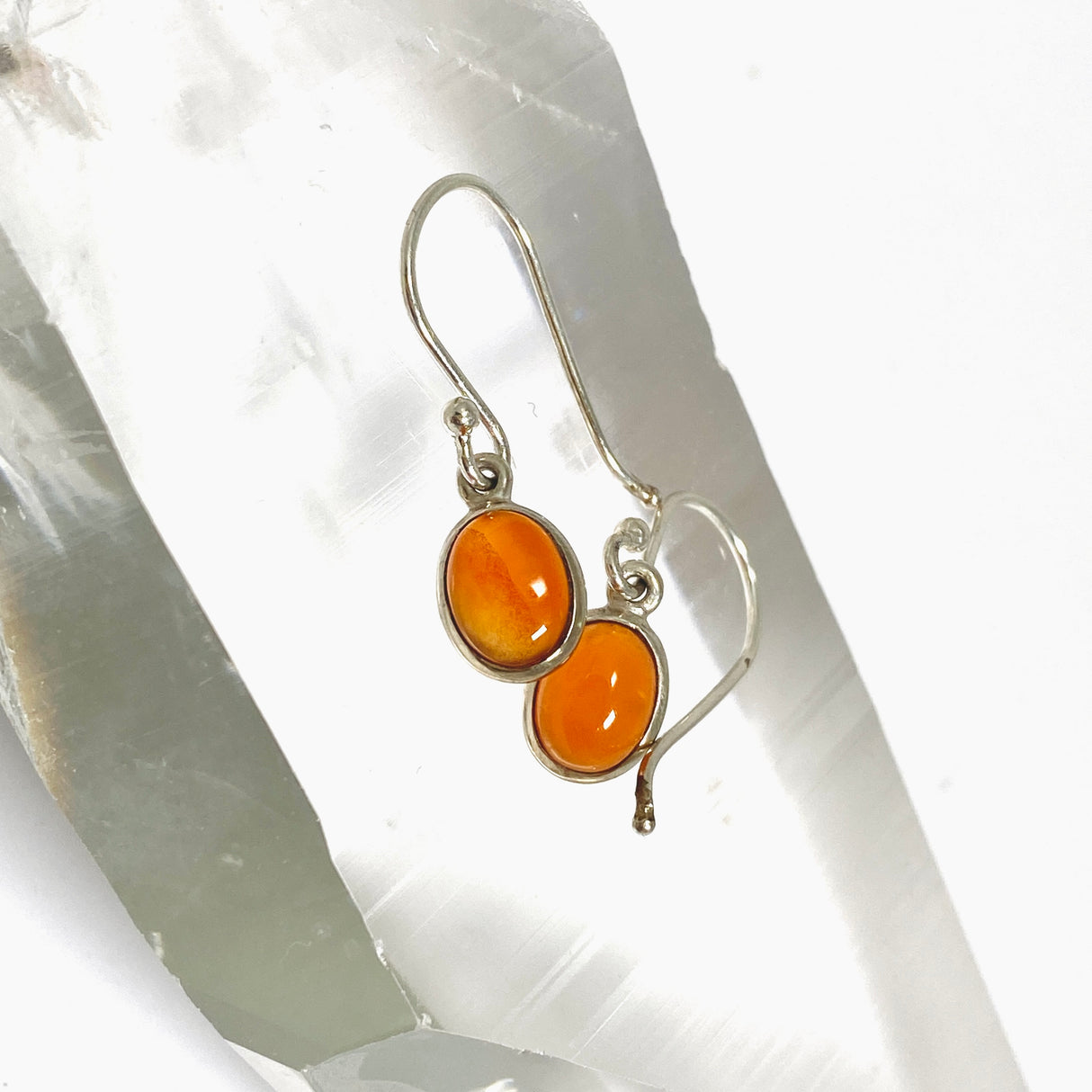 Carnelian Oval Cabochon Earrings PEGJ403