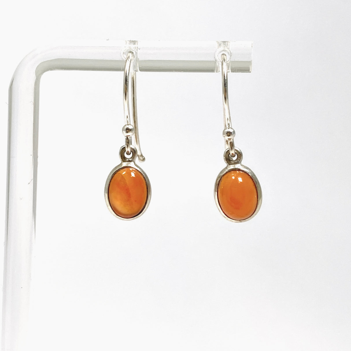 Carnelian Oval Cabochon Earrings PEGJ403