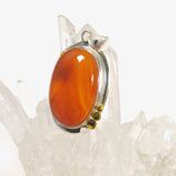 Carnelian oval pendant with gold detailing KPGJ3678 - Nature's Magick